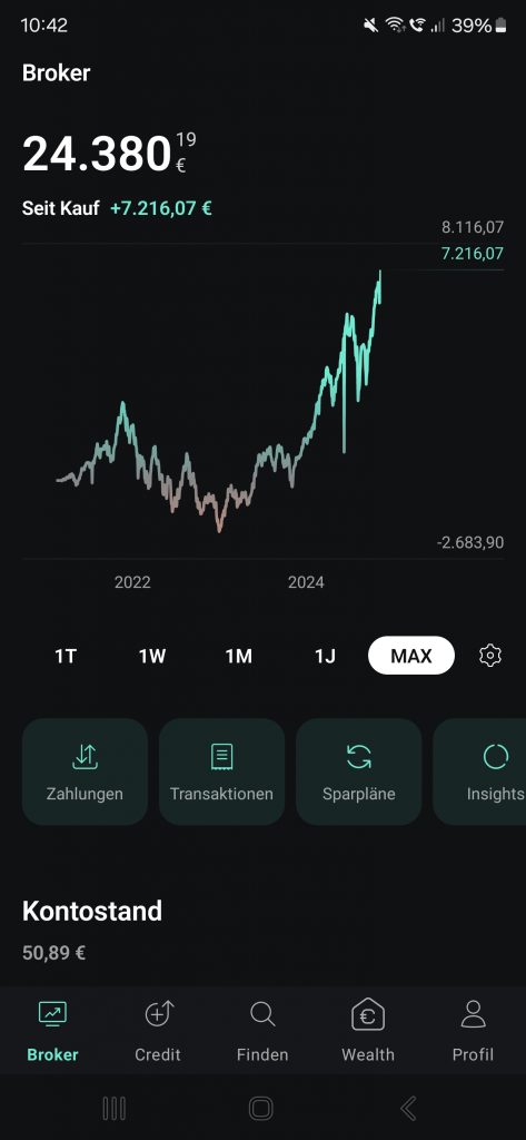 Scalable Capital Dashboard Mobile App