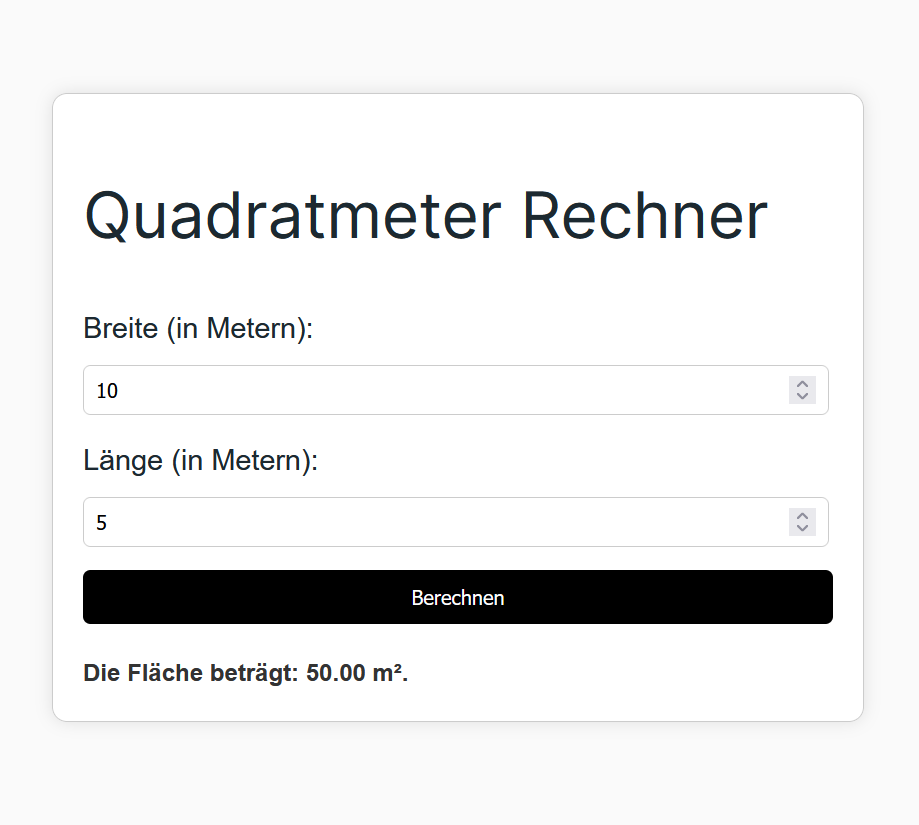 Quadratmeter Rechner