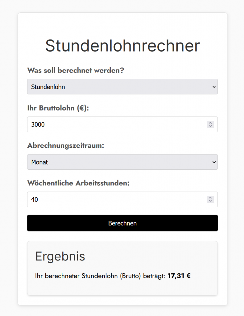 Stundenlohnrechner