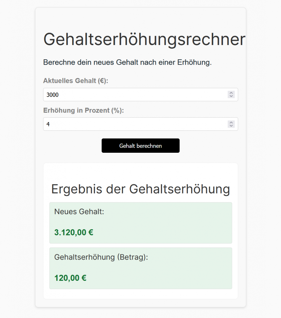 Gehaltserhöhungsrechner