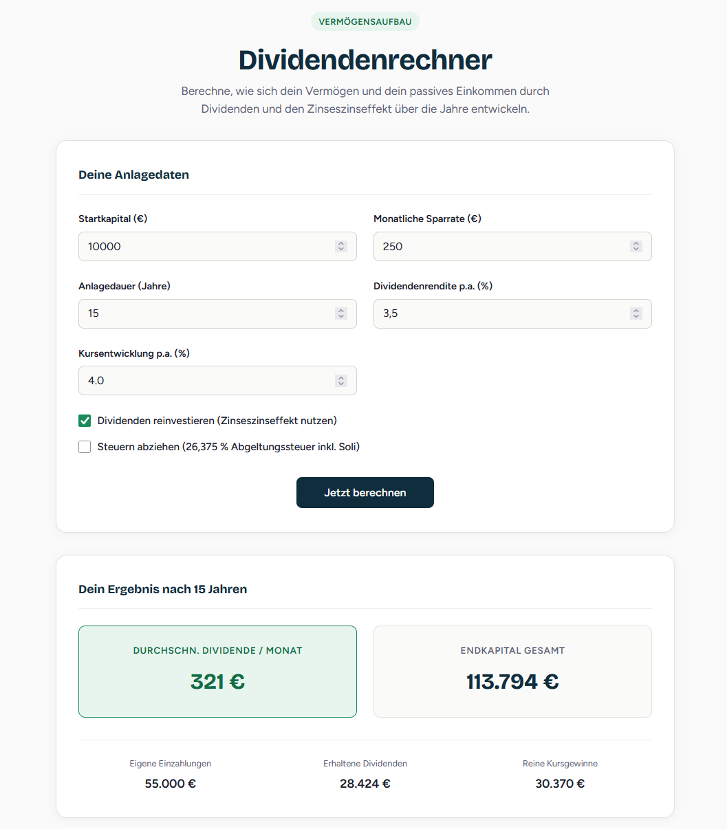 Dividendenrechner