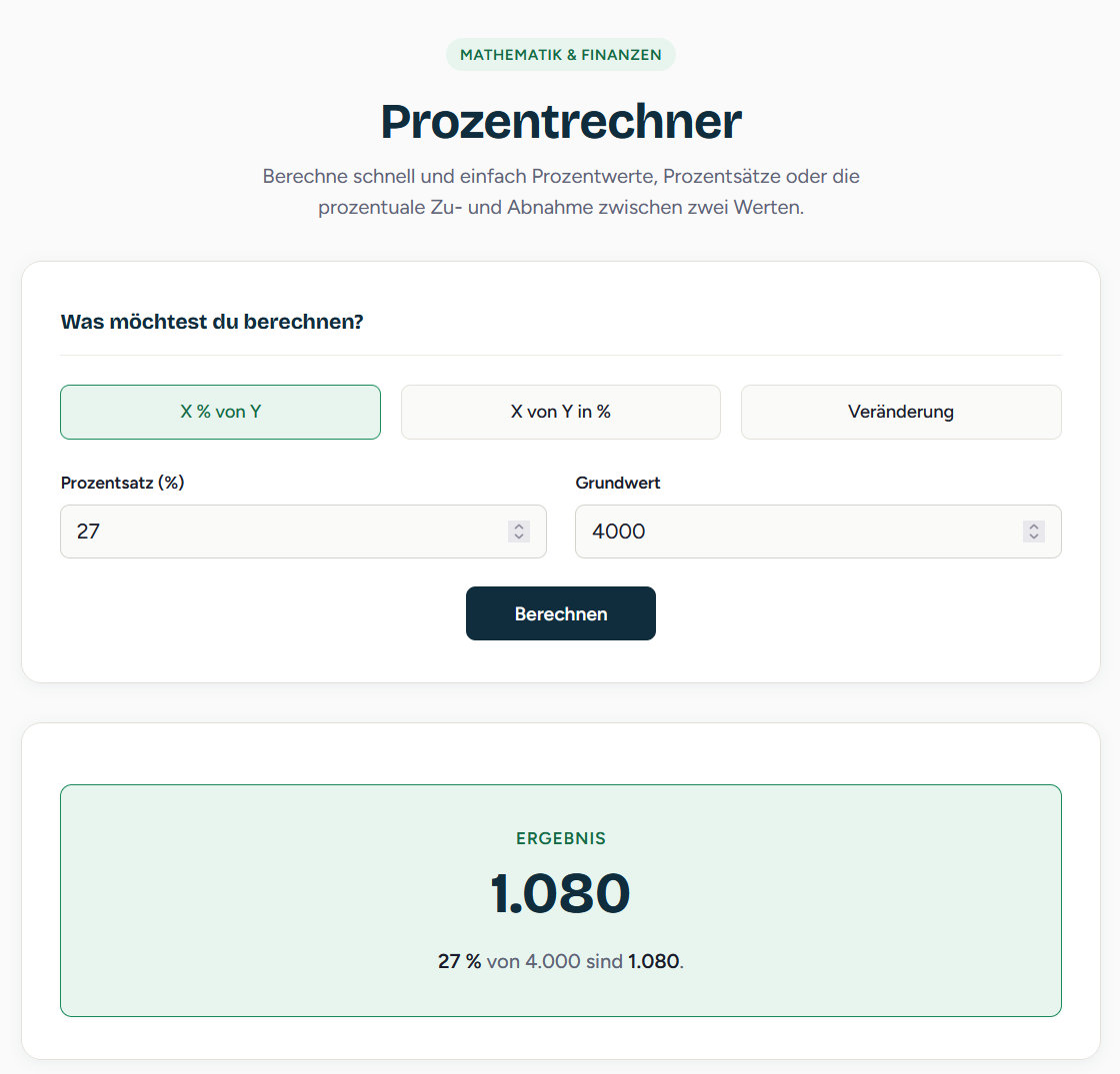 Prozentrechner