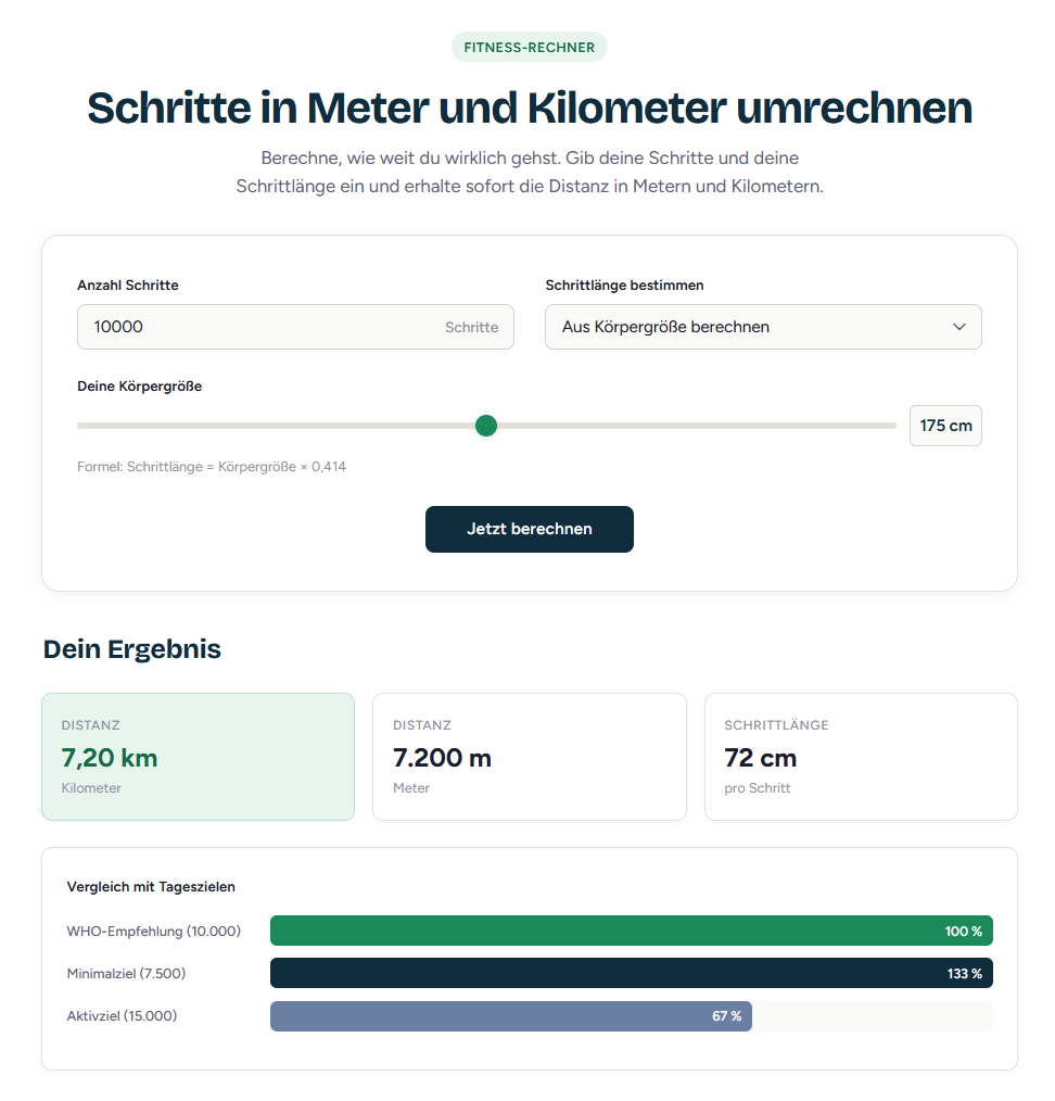 Schritte Rechner