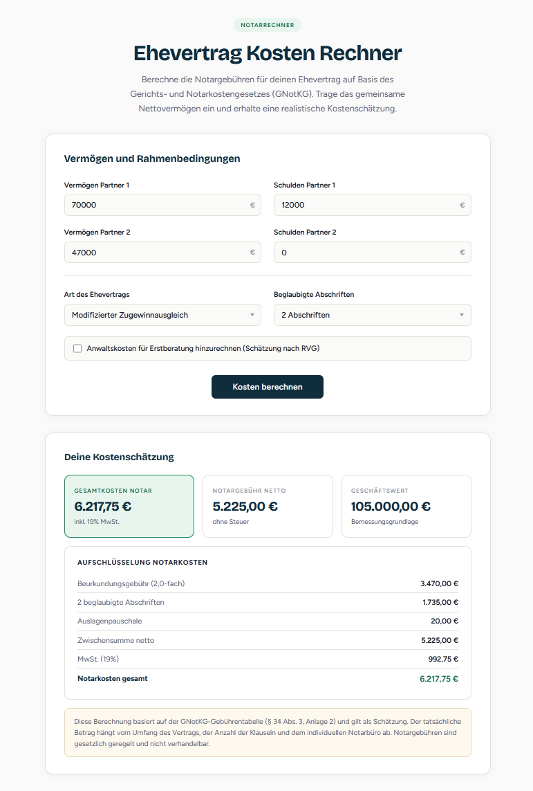Ehevertrag